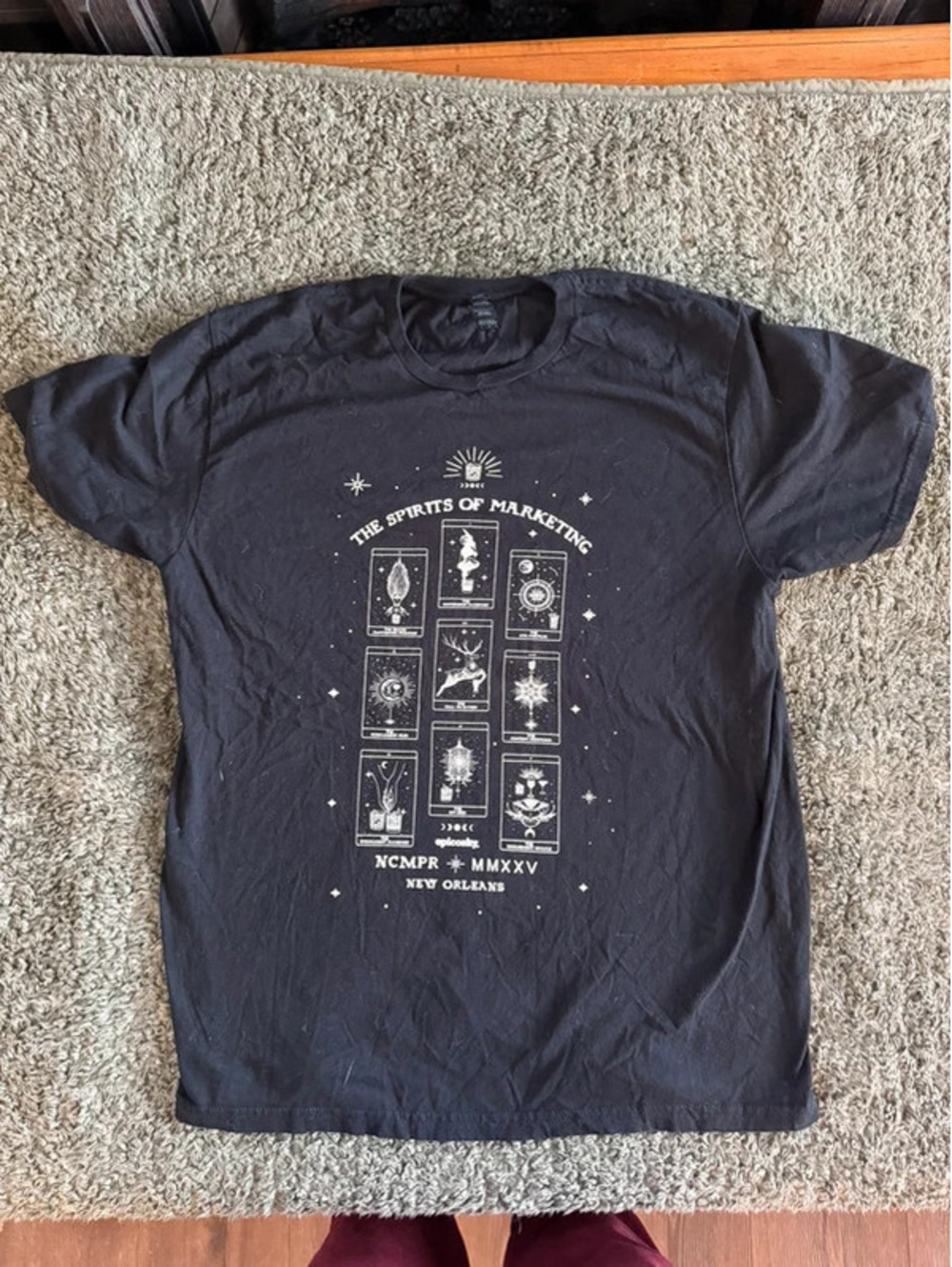 Gildan Softstyle Black Graphic T-Shirt The Spirits of Marketing New Orleans Size